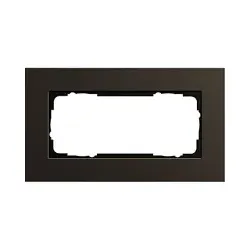 GIRA Abdeckrahmen Esprit , ohne Mittelsteg, 2-fach (Aluminium Braun)