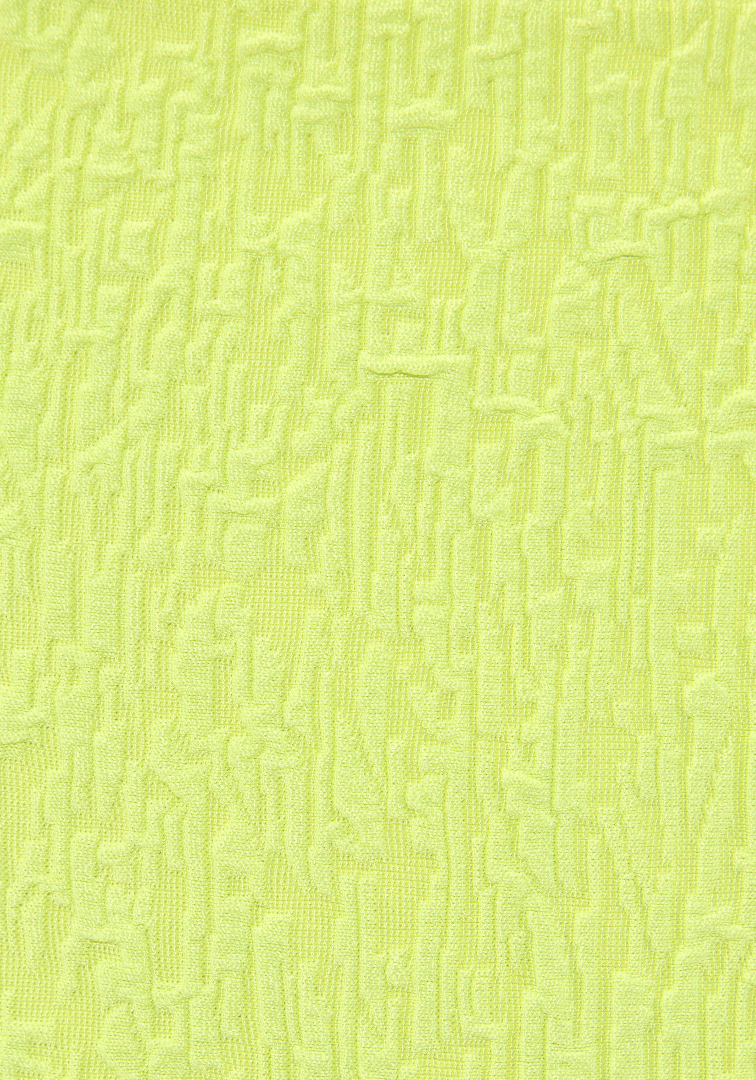 Bikini-Hose S.OLIVER "Oana", Damen, Gr. 40, N-Gr, grün (limette), Microfaser, Strukturmuster, Badehosen Bikini-Hose, mit Strukturmuster