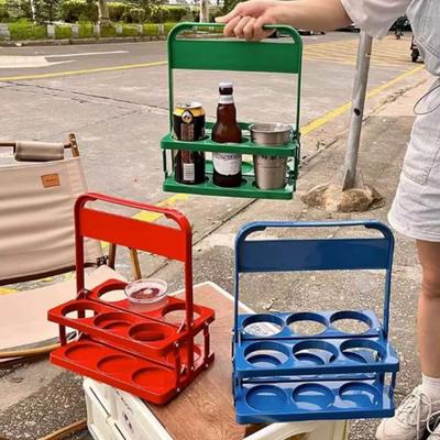 Youfap Market Reusable Beverage Ball Caddy, 6 Holes Foldable Wine Rack, Bar Beverage Display Reusable Beverage Ball Caddy, 6 Holes Foldable Wine Rack, Bar Beverage Display