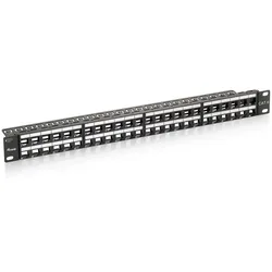Equip 48-Port Keystone Cat.6 Ungeschirmtes Patch Panel, Schwarz