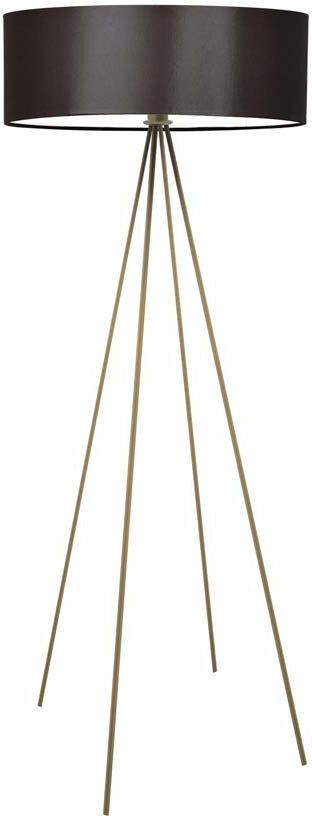 17 Stories Arnesha 157 H cm Traditional Floor Lamp Brown/Antique Old Gold 157cm H X 60cm W X 60cm D