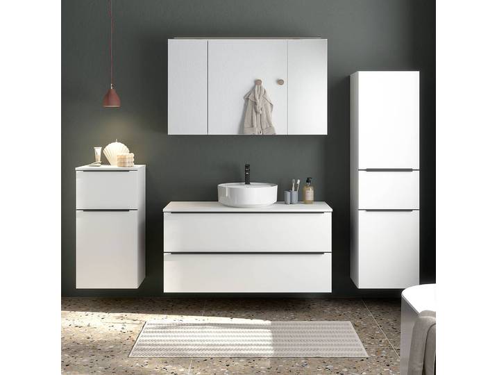 Badezimmerset MYBA XLI 4-teilig 210cm Weiß/Weiß