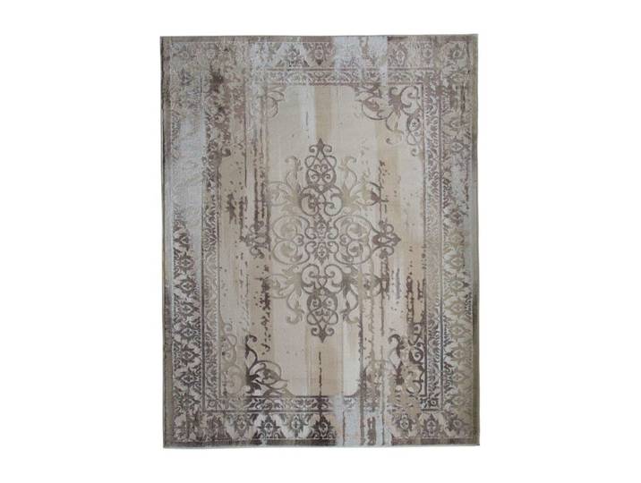 Tapis vintage motif médaillon beige 120x170