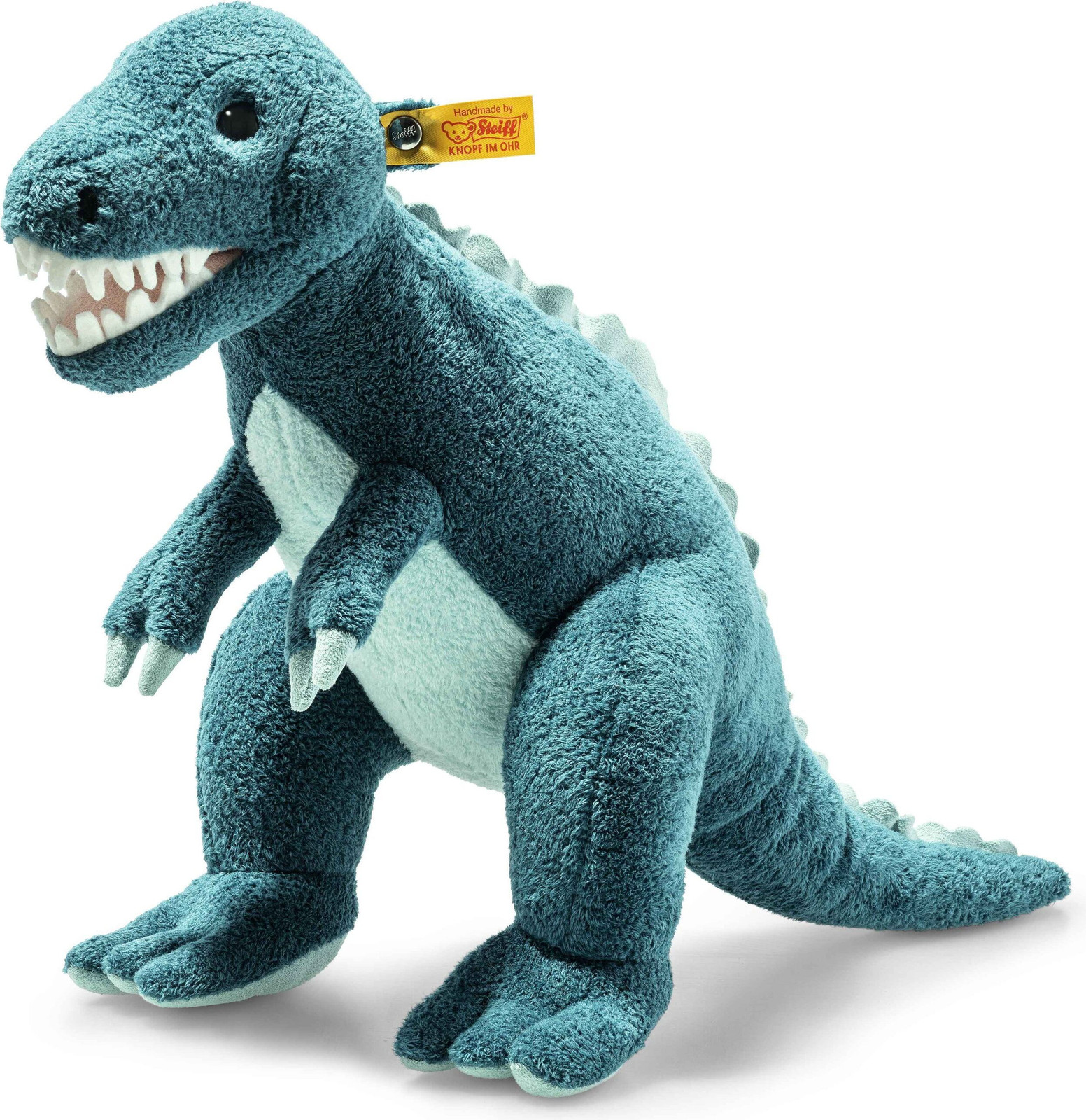 Steiff Thaisen T-Rex dinosaurus, turquoise, 35 cm