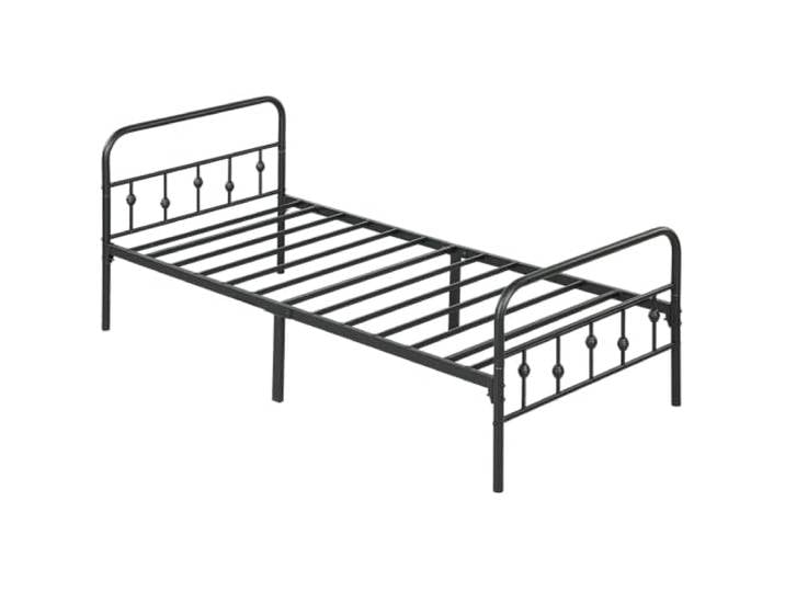 HOMCOM Bettrahmen Klappbares Bettgestell Lattenrost 206,9x91,8 cm Schwarz