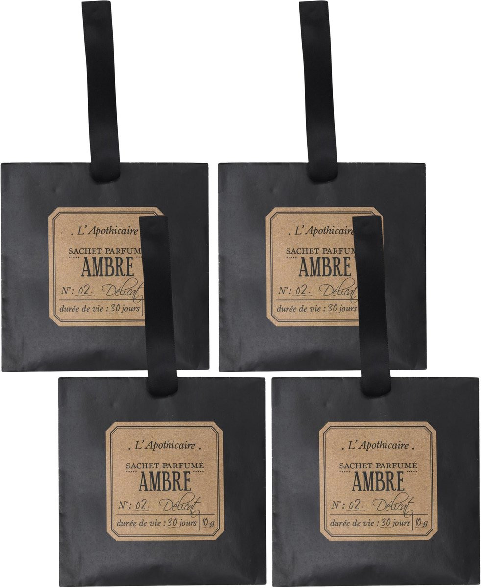 Home Deco Factory Geurzakjes Amber - 4 stuks - Voor kledingkast