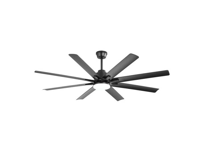 ComfortXL Deckenventilator De-16311 66 Zoll Smart mit App-Steuerung & Led, Schwarz, Kunststoff, LED integrated, 167.64x35.56x167.64 cm, Lampen & Leuchten, Innenbeleuchtung, Deckenleuchten, Deckenleuchten