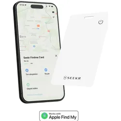 Seekr FindMe Card für Apple (Apple Find My), Tracker, Weiss