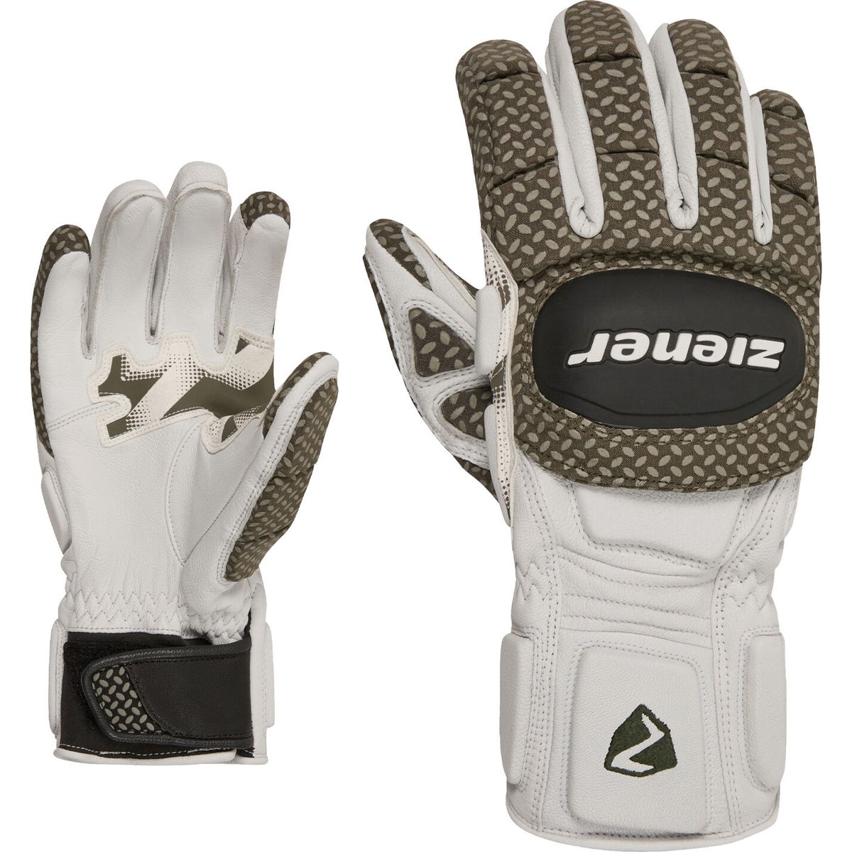 Ziener Gatos-z PR Glove man white.deep olive (01525) 9 111036-01525-9