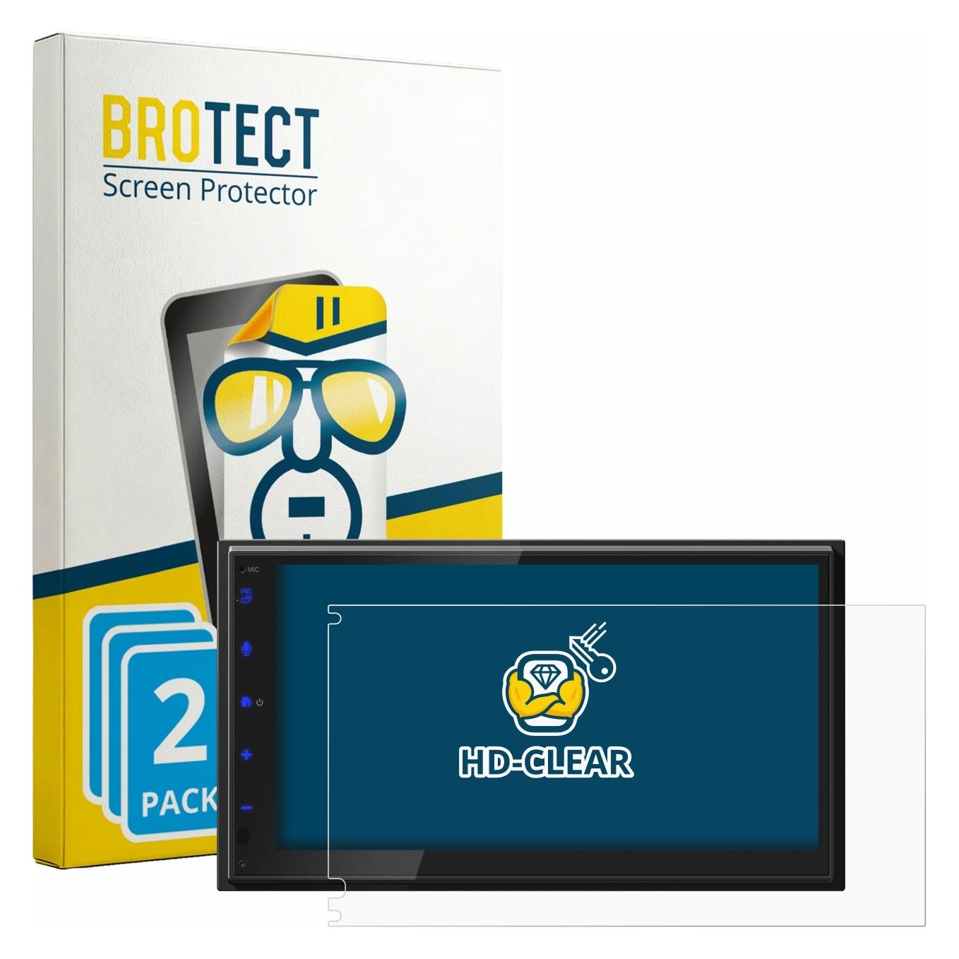 Brotect Schutzfolie für JVC KW-593BT Displayschutz Displayschutzfolie Folie Klar Transparent (1864989)
