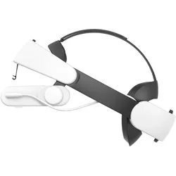 KIWI design H4 Boost Halo Batterie Kopfband für Meta Quest 3 / 3S, Zubehör VR + AR, Schwarz, Weiss
