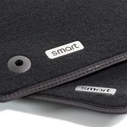 smart 1# HX11 Veloursfussmatten schwarz 3-teiliger Satz QAP8893193636