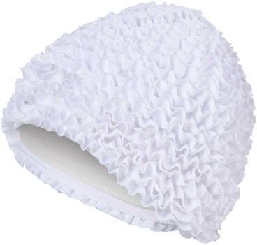 Badmössa Frill swim cap vit - Fashy