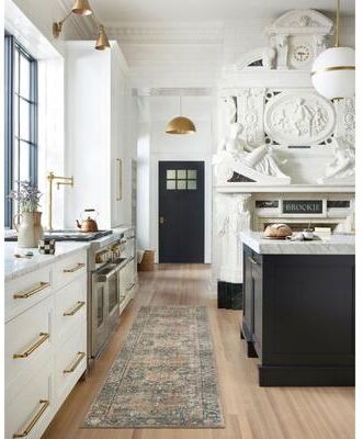 Alexander Home Sara Boho Terracotta Medallion Ultra Plush Area Rug