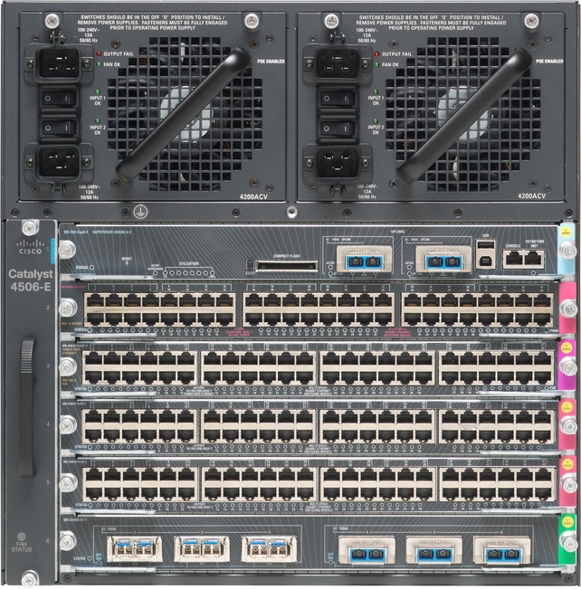 Cisco Catalyst 4506-E, Managed, Power over Ethernet (PoE), Rack-Einbau, 10U
