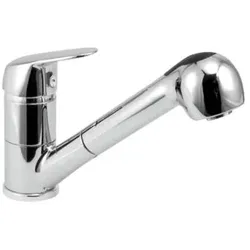 Herzbach Küchenarmatur Kappa 50116000101 chrom, Auslauf schwenkbar, ausziehbare Handbrause