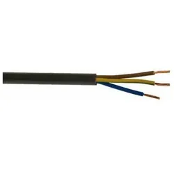 RS PRO H05VV-F 3183Y 3 Core 1.5mm Black Cable (100 m), Stromkabel, Schwarz