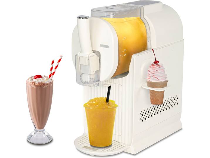UNOLD Slush-Eismaschine 2in1 - Slushi & Softeismachine Sofia - Creme , weiß, B:48,5cm H:49,9cm T:26,5cm, Eismaschinen, Slush-Eismaschine