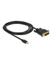 Delock Mini-DisplayPort auf DVI Kabel 2m schwarz Digital/Display/Video Adapterkabel 2 m Mini DisplayPort (83989)