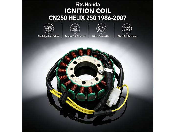Bobine de stator pour scooter Honda 250cc, stator 18 pôles, pièces triphasées DC pour Honda CN250 CF250 Helix 1986-2007