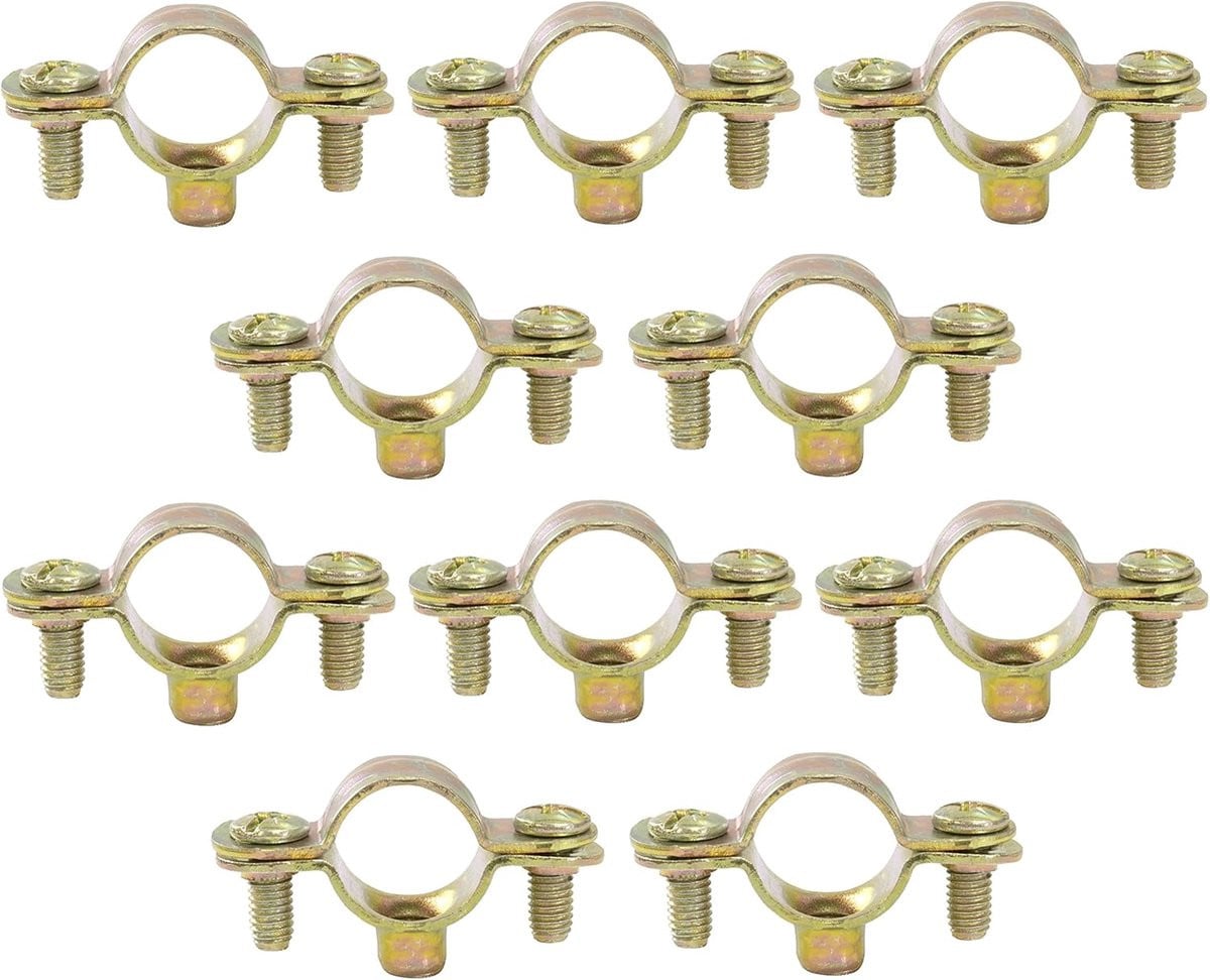 Klemmen Set Bevestigingsclips voor Sanitaire Bevestiging Zilver Ø15mm