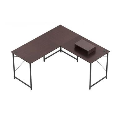 COSTWAY L-förmiger Schreibtisch, umkehrbarer Eckschreibtisch, Ecktisch mit Kabeldurchführungen und abnehmbarem CPU-/Monitorständer