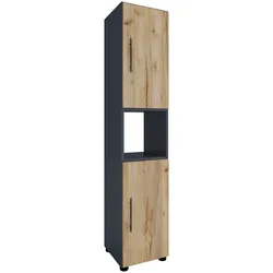 Hochschrank Flandu Honigeiche/Anthrazit