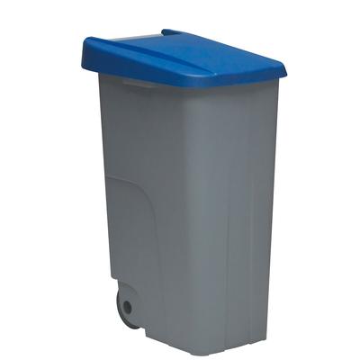 DENOX Abfallbehälter Recycle geschlossen 85 Liter. Farbe Blau.
