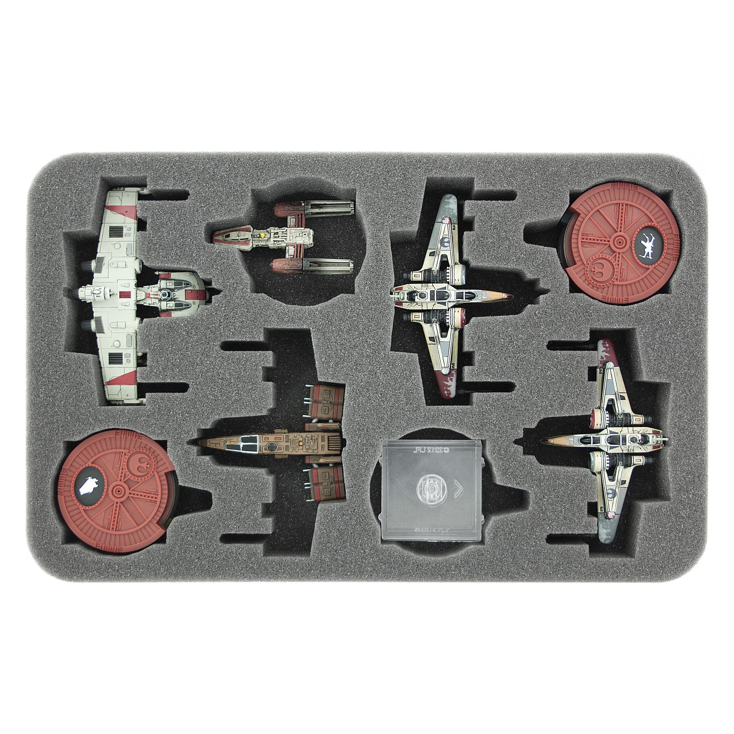 Feldherr HSGA035BO - Schaumstoffeinlage für Star Wars X-WING 4 x ARC-170 oder K-Wing und Zu (Schaumstoff) (HSGA035BO)