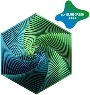 Uplifted Trends Fractal Fidget Hexagon Sensory Toy Anti Stress Desktop Ornament For Kids blue Green