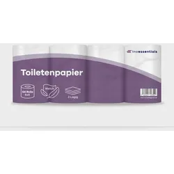 Inoverse Toilettenpapier 128 Rollen, Klopapier 3-lagig, 150 Blätter pro Rolle Wc papier