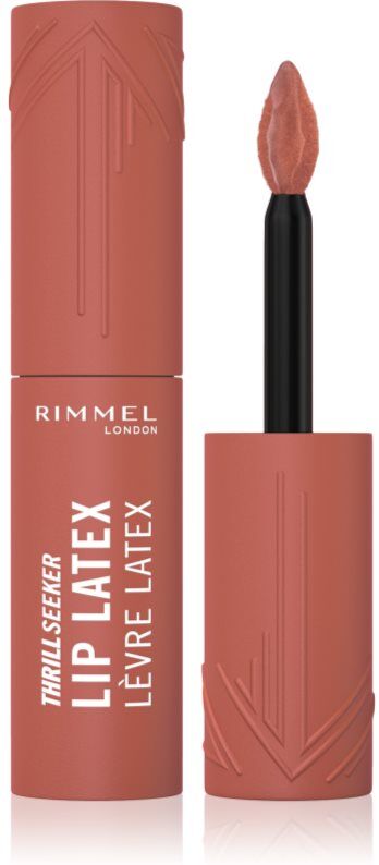 Rimmel Thrill Seeker Lip Latex flüssiger Lippenstift Farbton 100 Sassy 6 ml