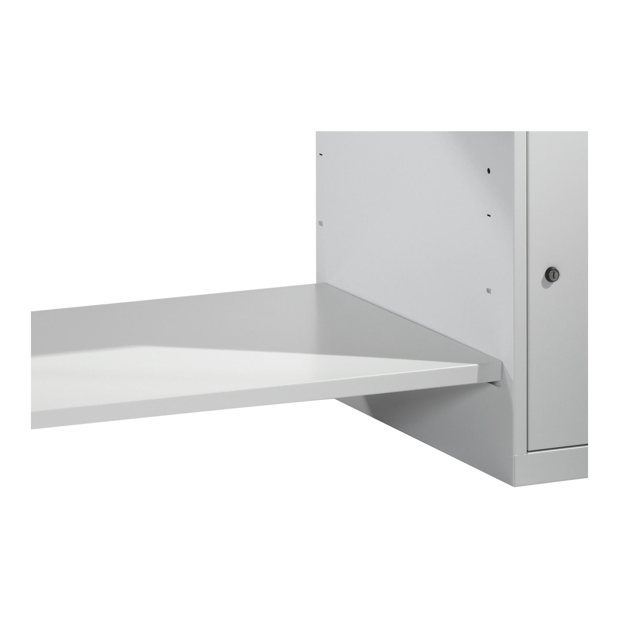 C+P Ablageboden für Werkbank mit einem Standschrank B1500mm Farbe Lichtgrau ; C + P Möbelsysteme (4570-085|7035)