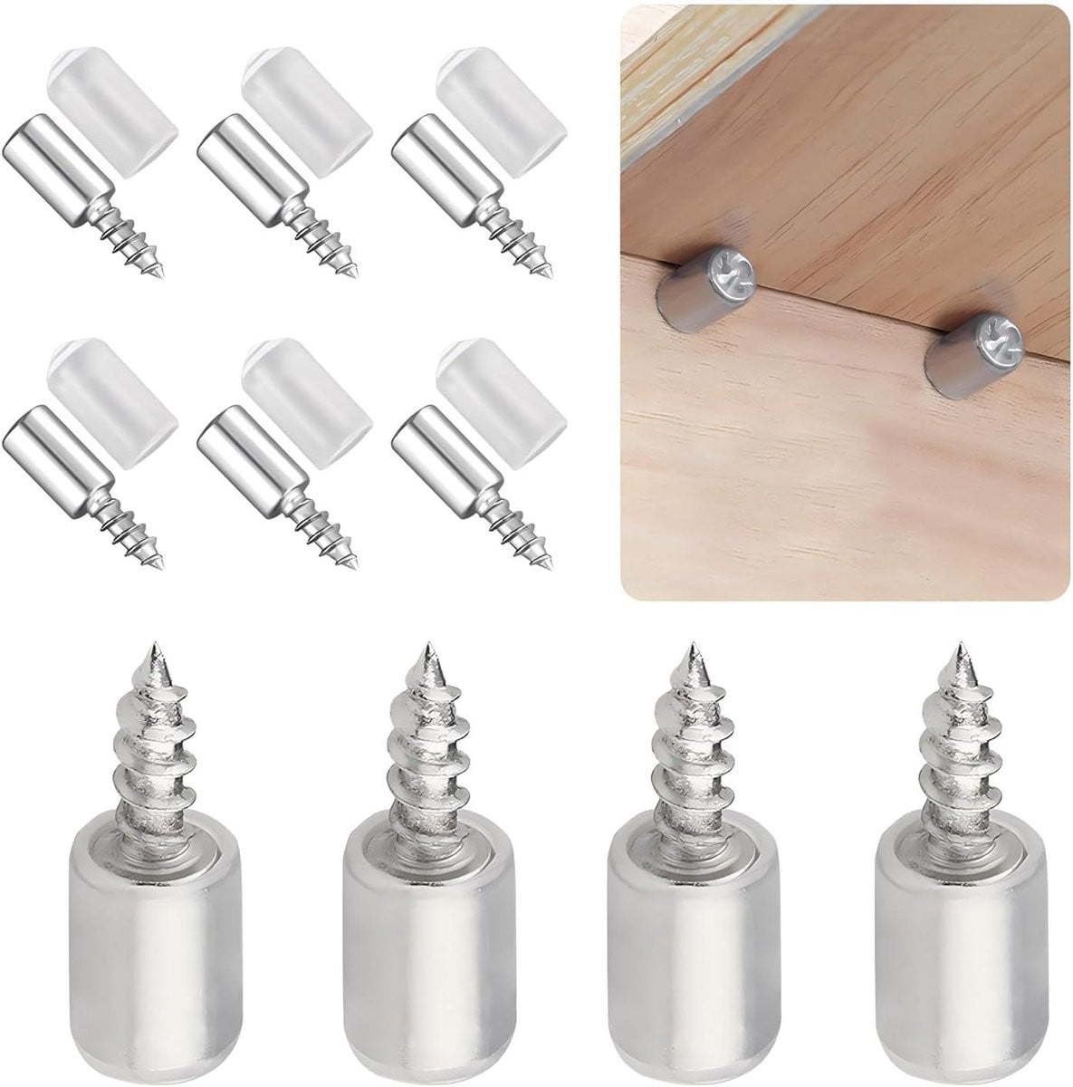 40 stuks Zilverkleurige Plank Steunpennen met Antislip Mouw voor het Organiseren van Kasten