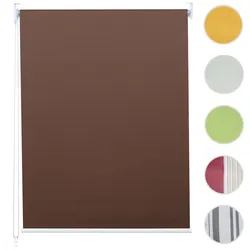 Rollo HWC-D52, Fensterrollo Seitenzugrollo Jalousie, 70x230cm Sonnenschutz Verdunkelung blickdicht ~ braun