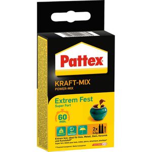 Pattex 2-Komponenten-Kleber KraftMix Extrem 2x 12g, auf Epoxidharz Basis, transparent, wasserfest