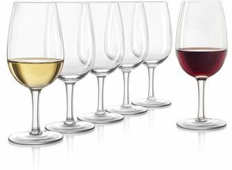 Final Touch Set of 6ISO Wine Tasting Crystal Glasses - 7.27 Oz