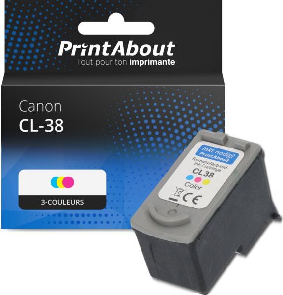 PrintAbout Cartouche compatible Canon CL-38 - 3-couleurs 3-couleurs