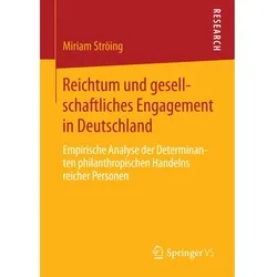 Reichtum und gesellschaftliches Engagement in Deutschland, Fachbücher von Miriam Ströing