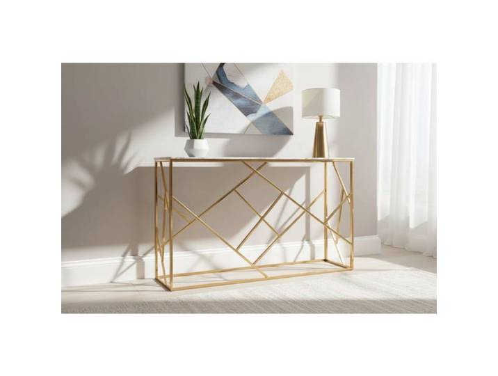 Console GEOMAG Gold Verre 120x40x78 cm