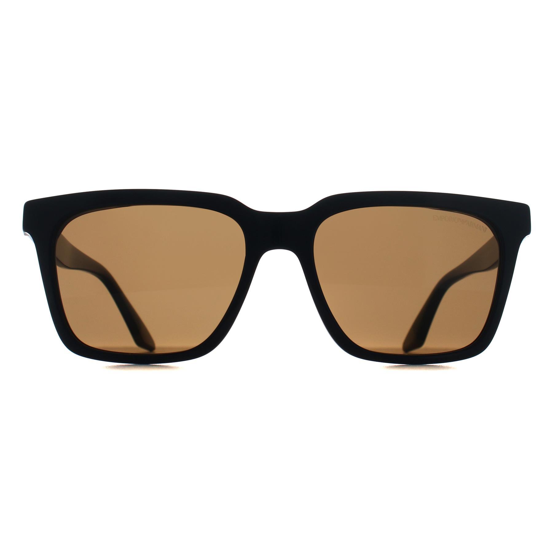 Emporio Armani Square-Sonnenbrille EA4260 - Schwarz