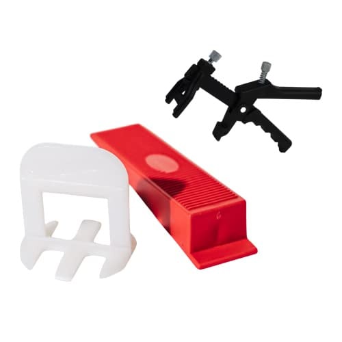 CLIP-IT Starter kit 1.5 mm Tegel leveling systeem met 125 clips, 125 keggen en 1 leveling tang voor tegel diktes van 6-12 mm