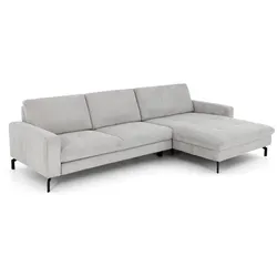 ComfortPlan Ecksofa Huelva Cord Grau Grey