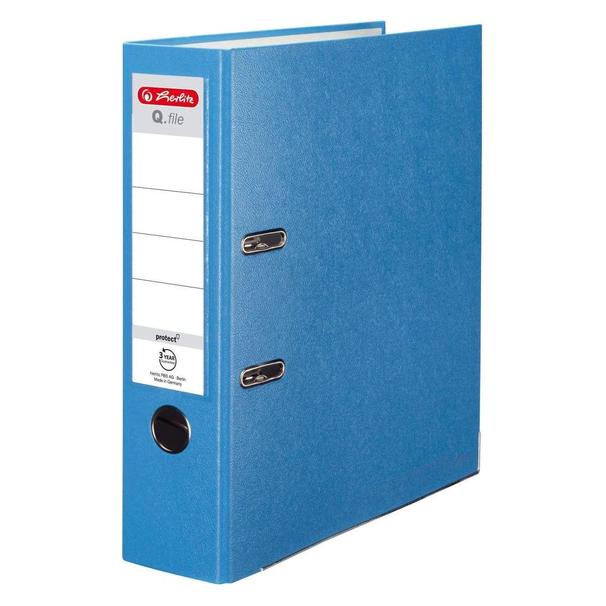 Herlitz Ordner A4 8 cm PP Aqua Q-Datei (A4, 80 mm) (42381056)
