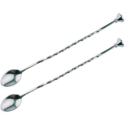 Servierlöffel BUDDY'S, silber, B:3cm H:2cm, Edelstahl, Kochlöffel, Barlöffel, Edelstahl, Länge 27 cm, 2-teilig