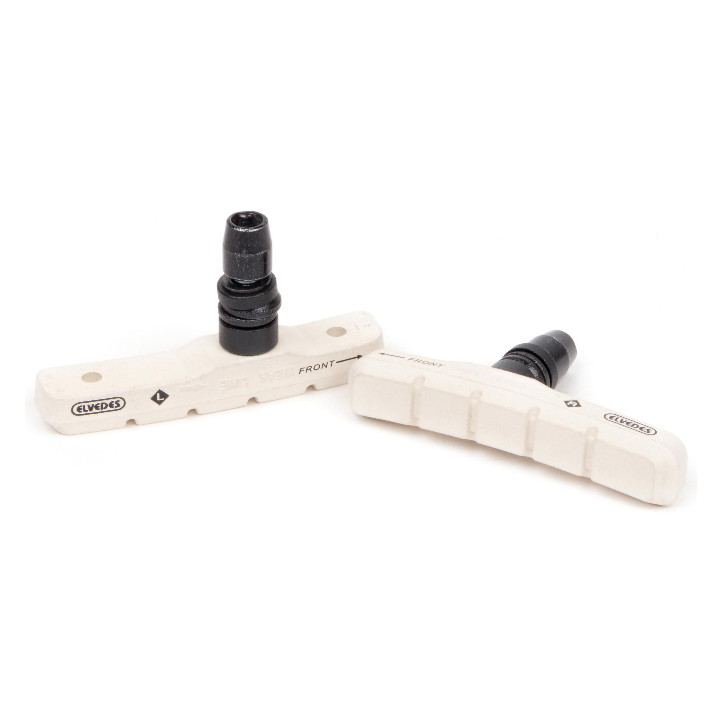 Elvedes Bremsschuhe V-Brake 72 x 10 mm, Weiss (Shimano, Gummi) (EL6832)