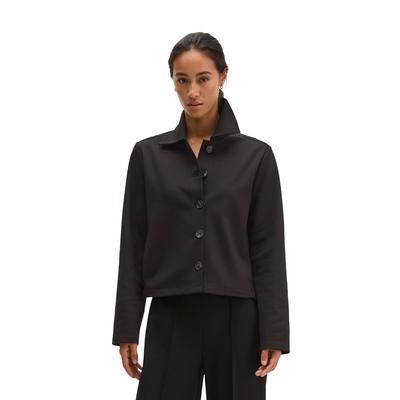 Jackenblazer MARC O'POLO "aus weichem Interlock", Damen, Gr. XXL, schwarz, Obermaterial: 71% Viskose, 24% Polyamid, 5% Elasthan. Füllung: 100% Nicht verfügbar. Futter: 100% Nicht verfügbar, unifarben, regular fit, normaler Saum, Blazer