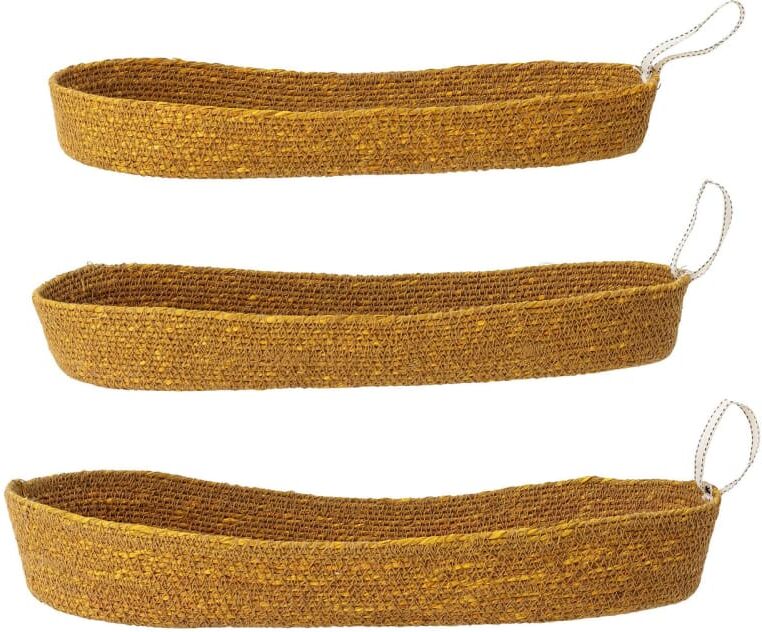 Bloomingville Plateau en jonc de mer marron Beige 40x6x16cm
