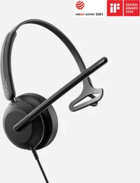 Epos IMPACT 730T Mono USB-C Headset mit Inline-Controller USB-C auf USB-A Adapter Tasche Teams zertifiziert