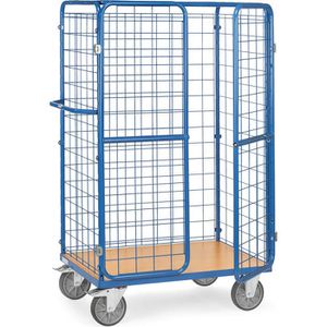 Fetra Paketwagen 8583-3D, bis 600 kg, 1200 x 800 mm, Höhe 1800 mm, mit Tür und Dach